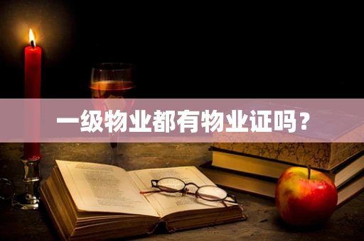 一级物业都有物业证吗？