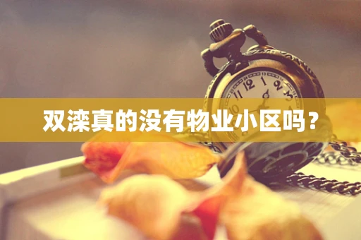 双滦真的没有物业小区吗？