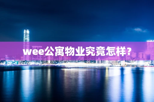 wee公寓物业究竟怎样？