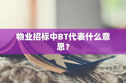 物业招标中BT代表什么意思？