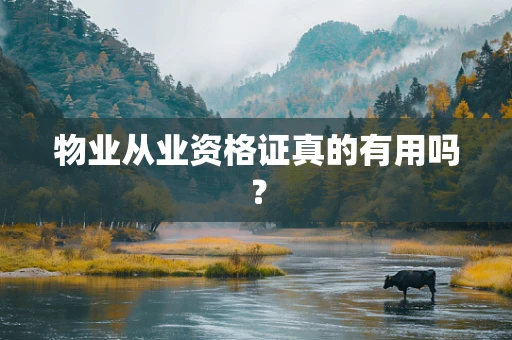 物业从业资格证真的有用吗？