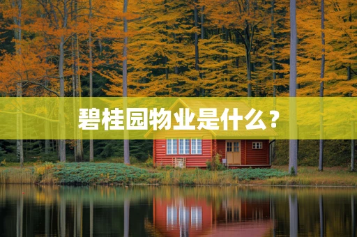 碧桂园物业是什么？