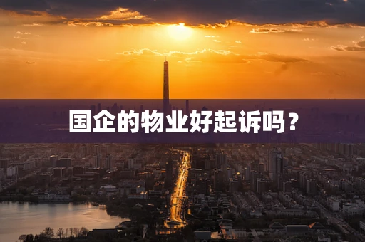 国企的物业好起诉吗？