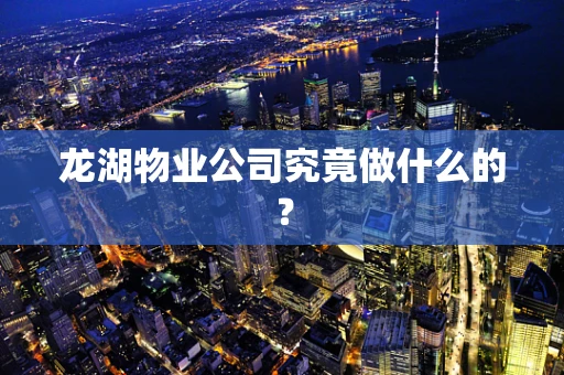 龙湖物业公司究竟做什么的？