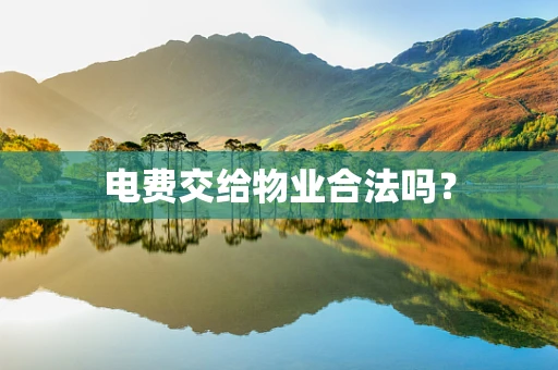 电费交给物业合法吗？