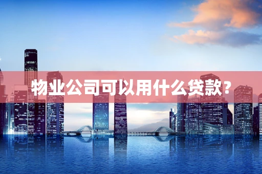 物业公司可以用什么贷款？