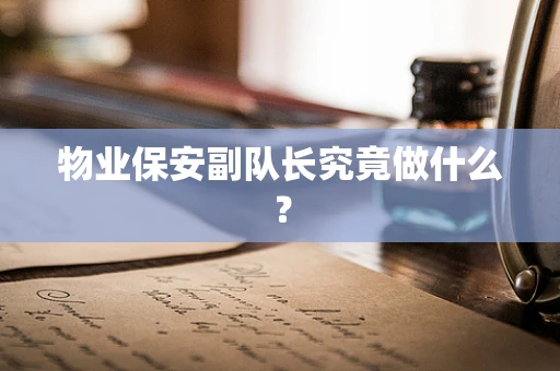 物业保安副队长究竟做什么？