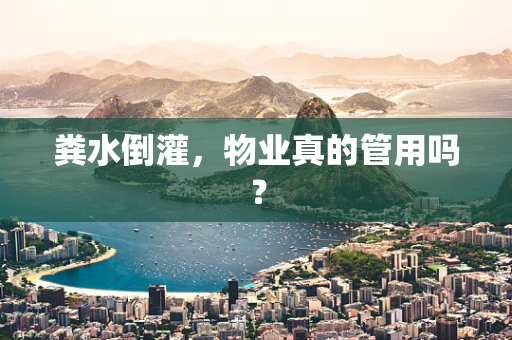 粪水倒灌，物业真的管用吗？
