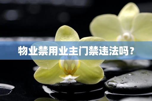 物业禁用业主门禁违法吗？