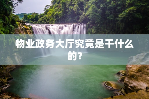物业政务大厅究竟是干什么的？