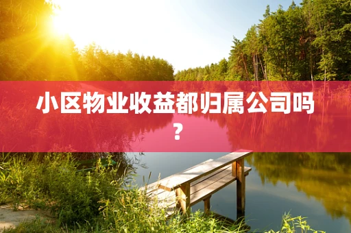 小区物业收益都归属公司吗？