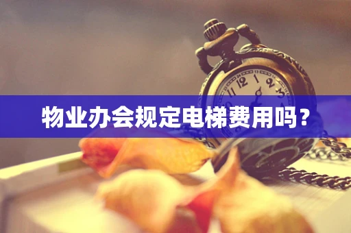 物业办会规定电梯费用吗？