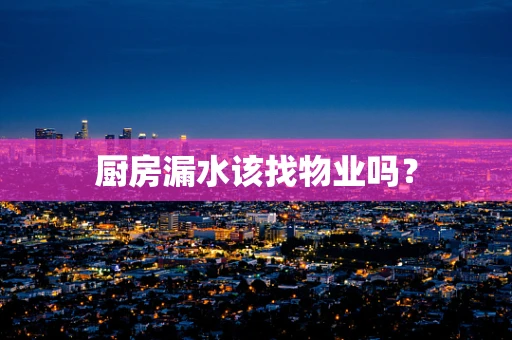 厨房漏水该找物业吗？