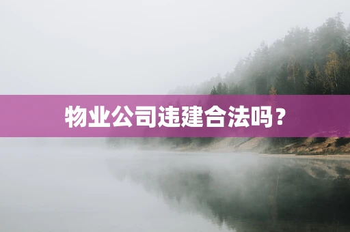 物业公司违建合法吗？