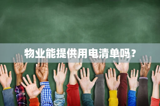 物业能提供用电清单吗？
