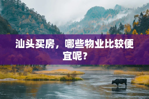 汕头买房，哪些物业比较便宜呢？