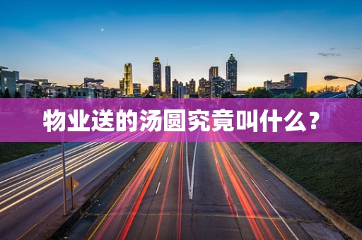 物业送的汤圆究竟叫什么？