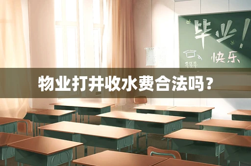 物业打井收水费合法吗？
