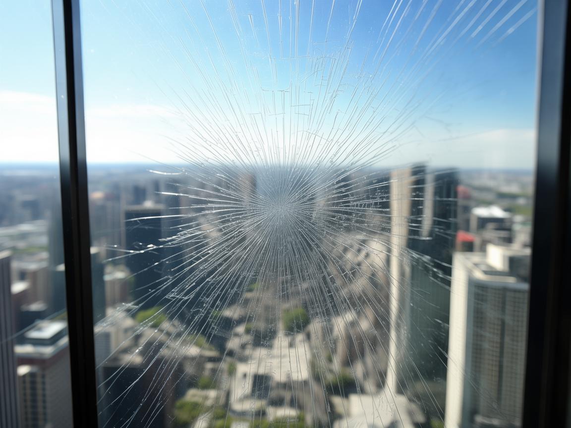 高空玻璃有划痕能找物业吗？